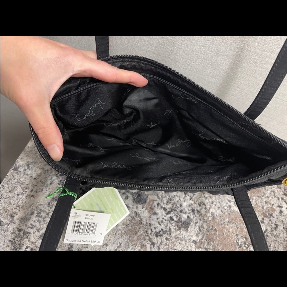 Vera Bradley Quilted Black Shoulder Bag - Picture 3 of 6